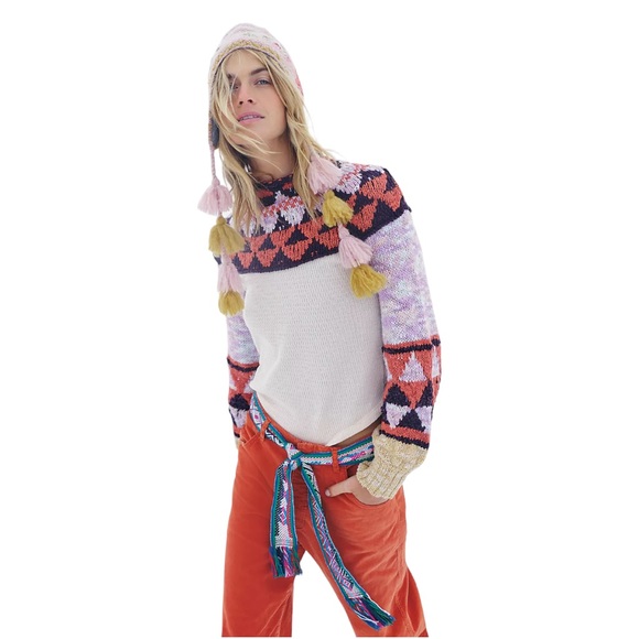 Free People Sweaters - Free People Swit The Small Stuff Sweater In Femme Combo Size XL
